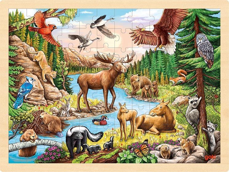 Einlegepuzzle Nordamerikanische Wildnis main product photo