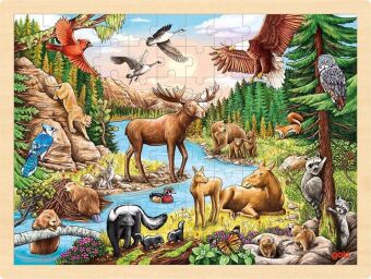 Einlegepuzzle Nordamerikanische Wildnis