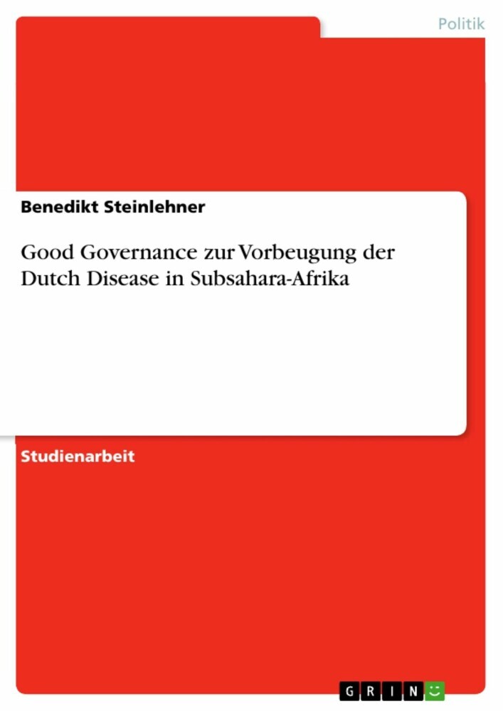 Good Governance zur Vorbeugung der Dutch Disease in Subsahara-Afrika main product photo