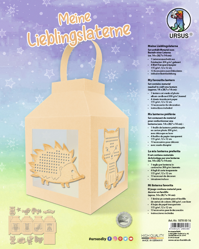 URSUS Meine Lieblingslaterne, aprikose main product photo