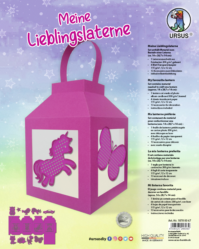 URSUS Meine Lieblingslaterne, eosin main product photo