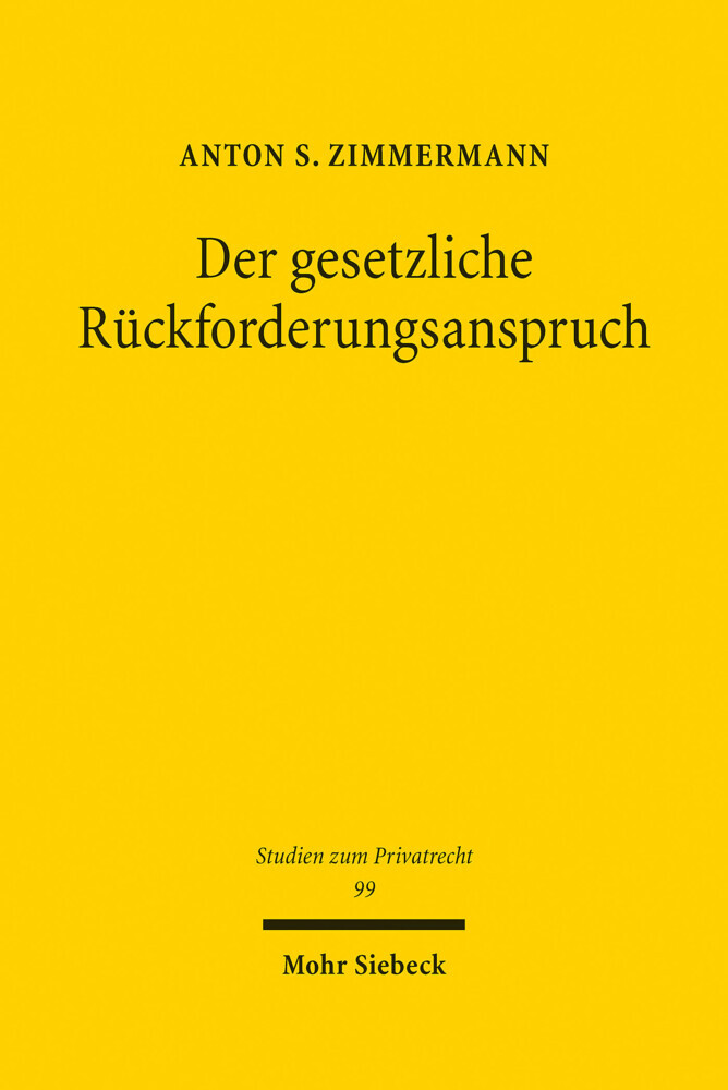Der gesetzliche Rückforderungsanspruch main product photo
