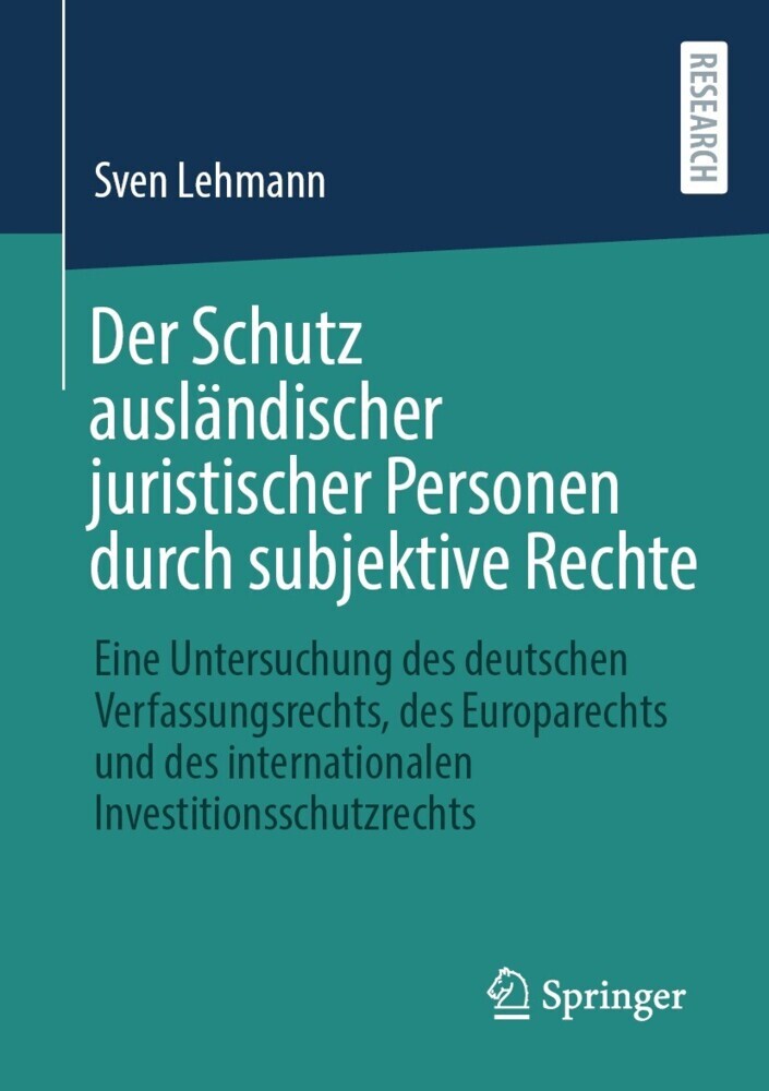 Der Schutz ausländischer juristischer Personen durch subjektive Rechte main product photo