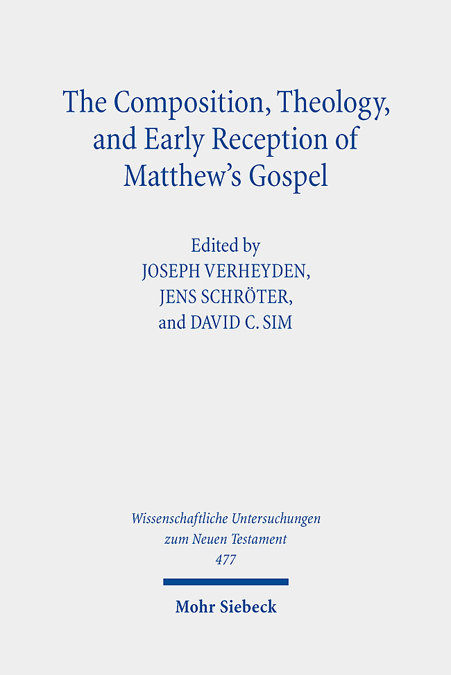 The Composition, Theology, and Early Reception of Matthew's Gospel main product photo
