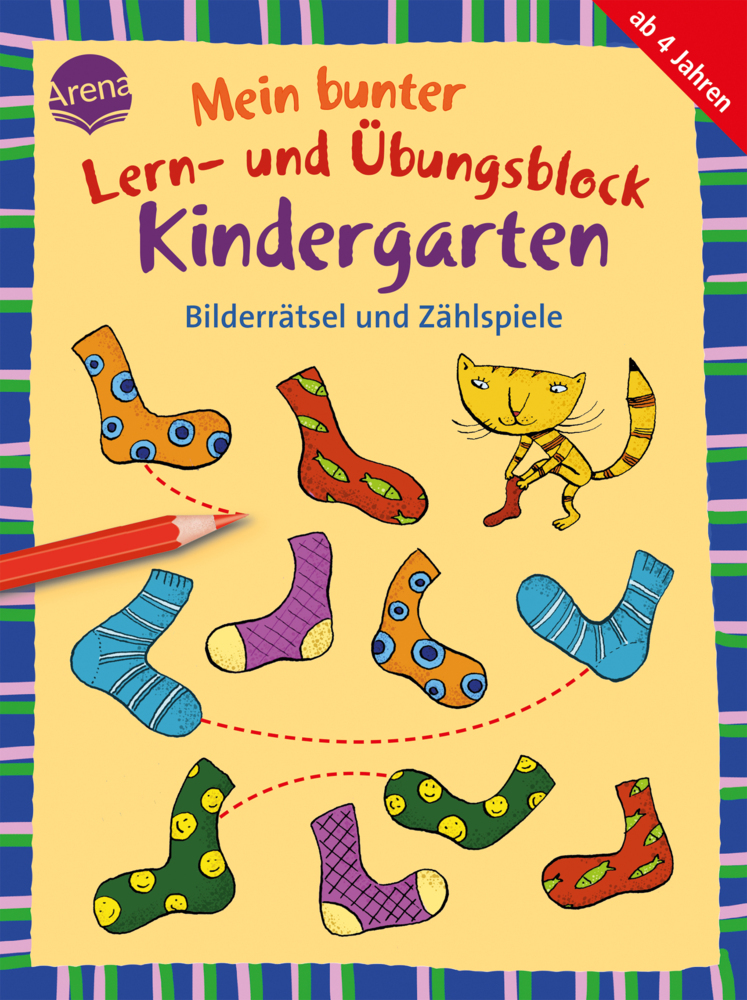 Mein bunter Lern- und Übungsblock Kindergarten. Bilderrätsel und Zählspiele main product photo