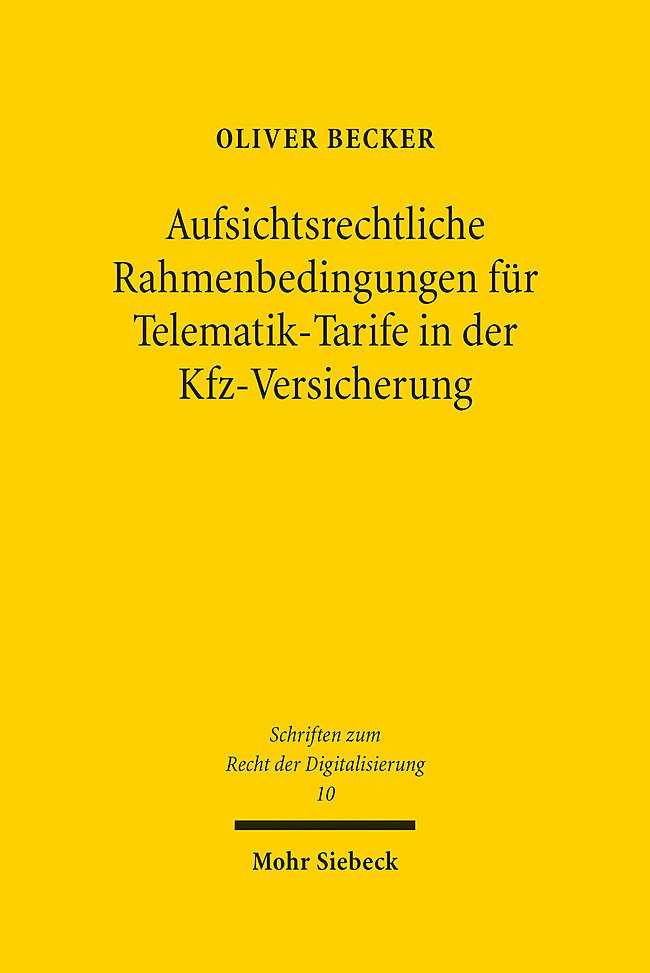 Aufsichtsrechtliche Rahmenbedingungen für Telematik-Tarife in der Kfz-Versicherung main product photo