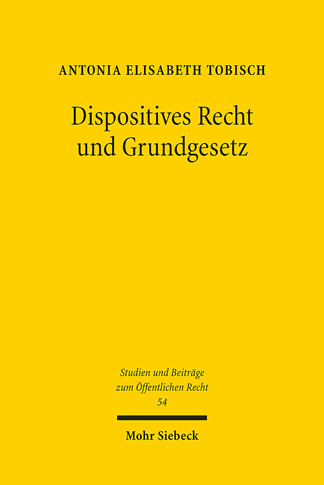 Dispositives Recht und Grundgesetz main product photo