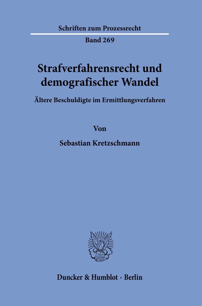 Strafverfahrensrecht und demografischer Wandel. main product photo