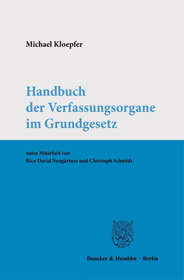 Handbuch der Verfassungsorgane im Grundgesetz. main product photo