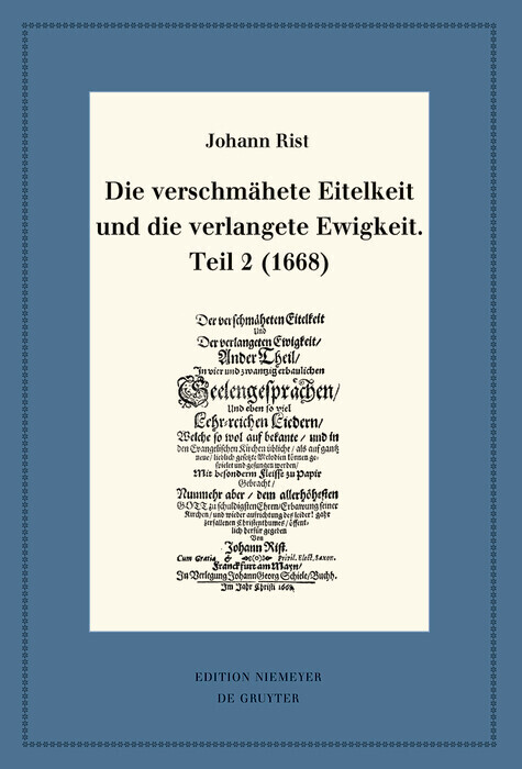 Die verschmähete Eitelkeit und die verlangete Ewigkeit, Teil 2 (1668) main product photo
