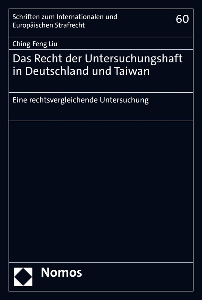 Das Recht der Untersuchungshaft in Deutschland und Taiwan main product photo