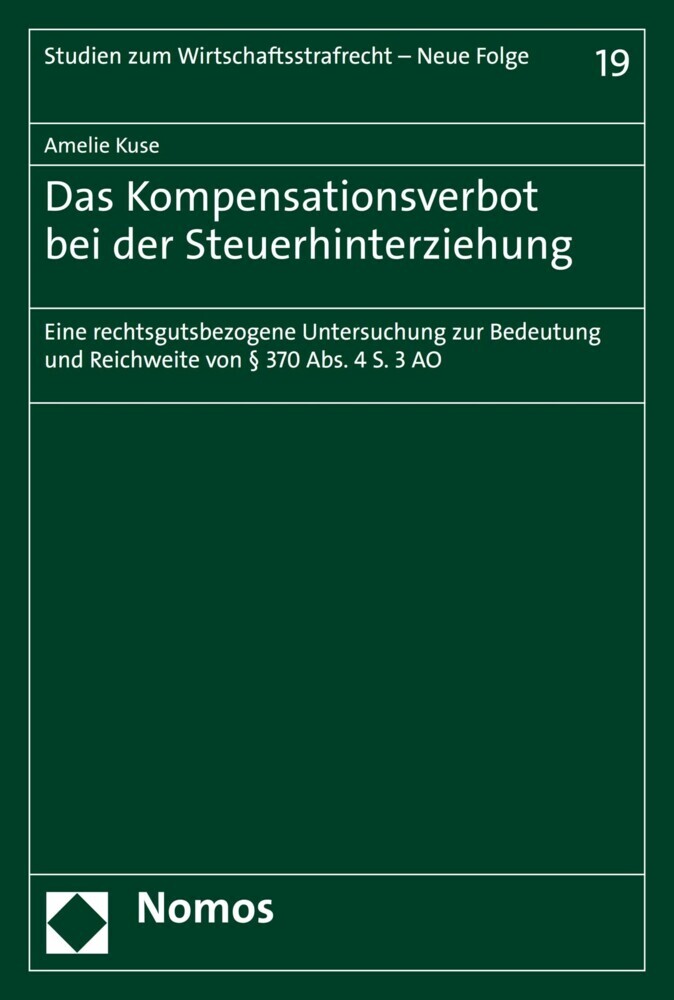 Das Kompensationsverbot bei der Steuerhinterziehung main product photo