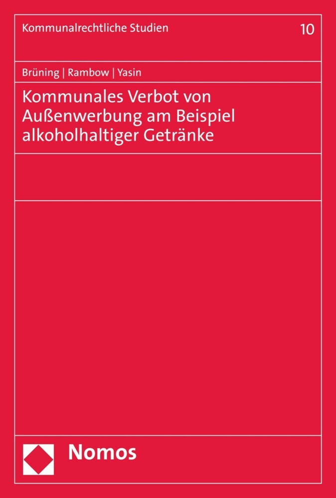 Kommunales Verbot von Außenwerbung am Beispiel alkoholhaltiger Getränke main product photo