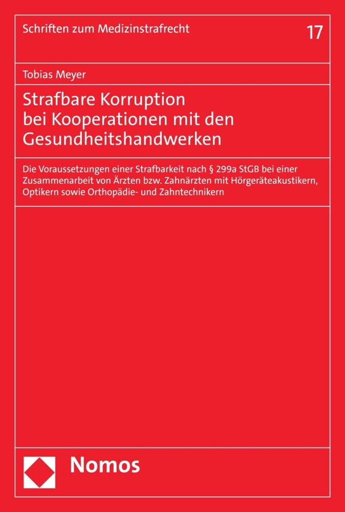 Strafbare Korruption bei Kooperationen mit den Gesundheitshandwerken main product photo