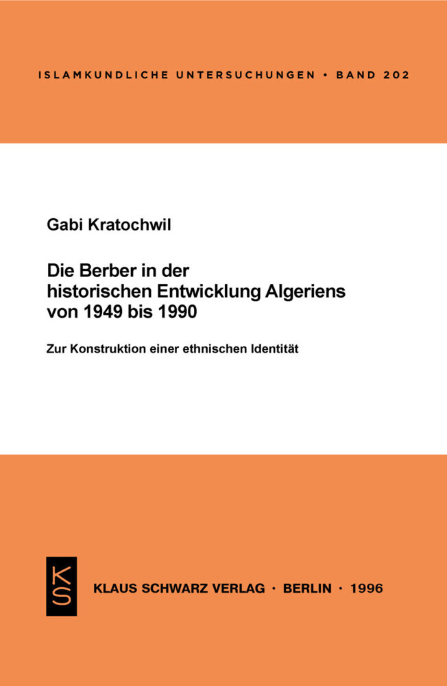 Die Berber in der historischen Entwicklung Algeriens von 1949 bis 1990 main product photo