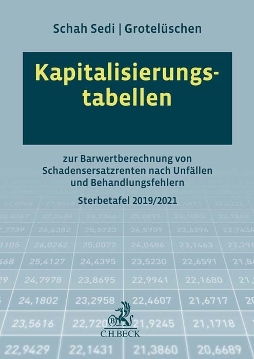 Kapitalisierungstabellen, m. 1 Buch, m. 1 Online-Zugang main product photo