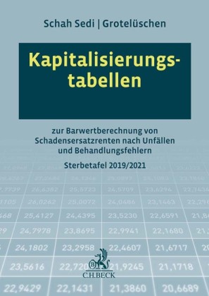 Kapitalisierungstabellen, m. 1 Buch, m. 1 Online-Zugang