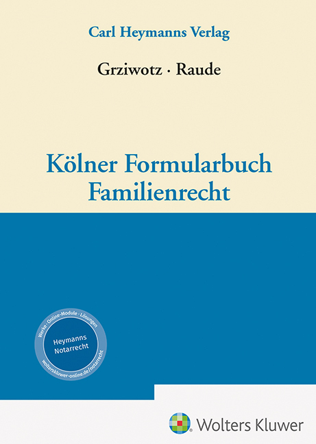 Kölner Formularbuch Familienrecht main product photo