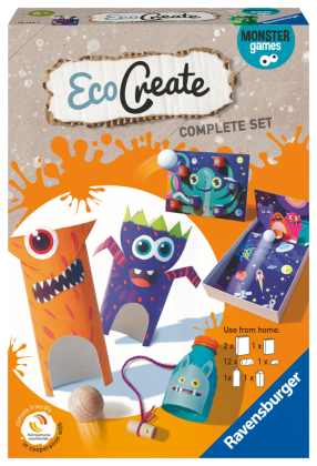 Ravensburger EcoCreate 18144 - Monster Games - Kinder ab 6 Jahren