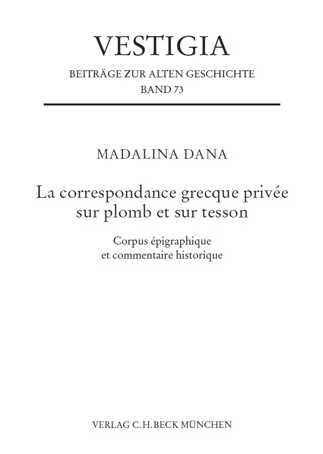 La correspondance grecque privée sur plomb et sur tesson main product photo