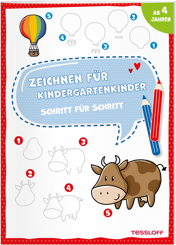 Zeichnen für Kindergartenkinder. Schritt für Schritt main product photo