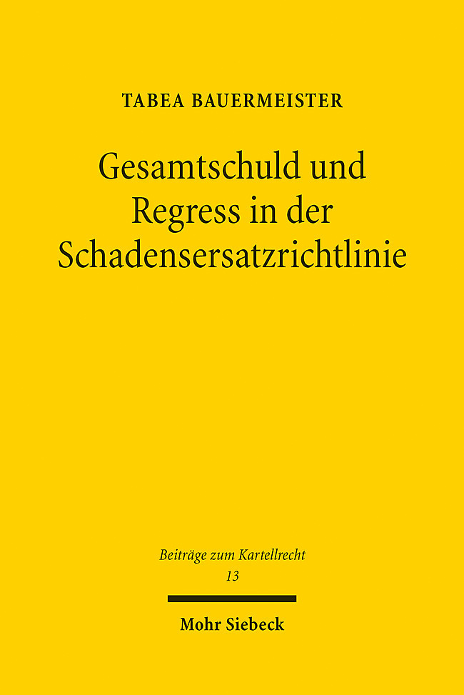 Gesamtschuld und Regress in der Schadensersatzrichtlinie main product photo