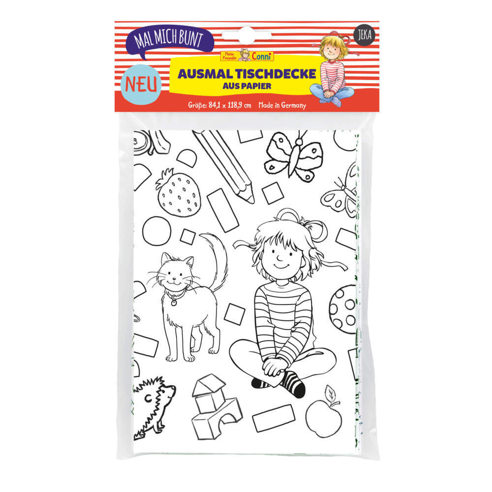 Mal Mich Bunt Ausmal-Tischdecke aus Papier Motiv Conni main product photo