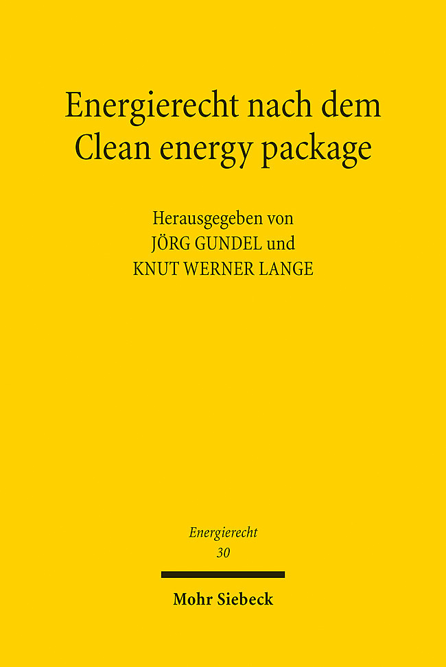 Energierecht nach dem Clean energy package main product photo