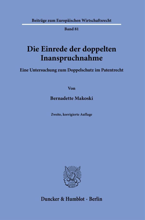 Die Einrede der doppelten Inanspruchnahme. main product photo