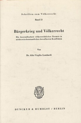 Bürgerkrieg und Völkerrecht.