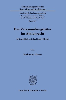 Der Versammlungsleiter im Aktienrecht.