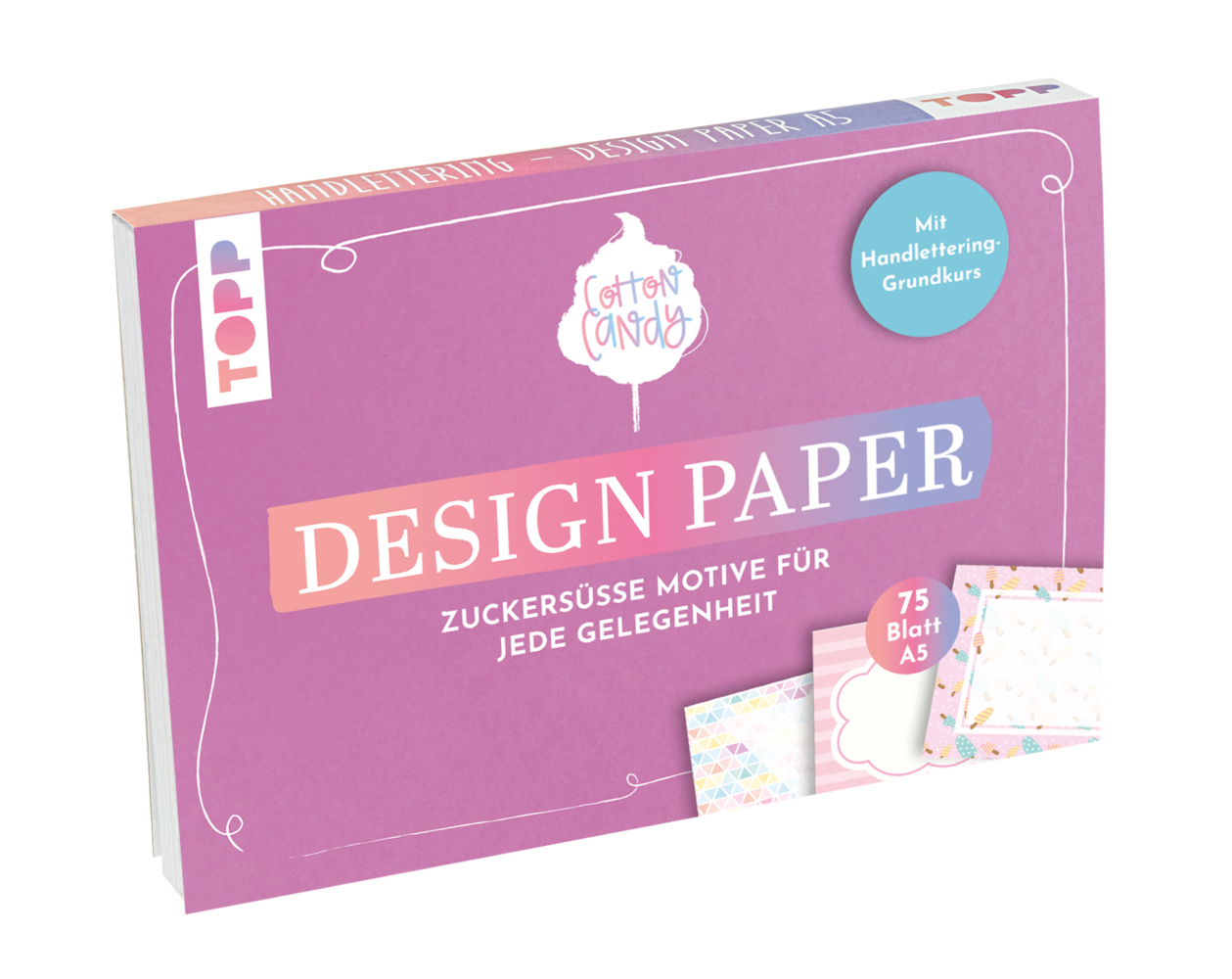Handlettering Design Paper Block Cotton Candy A5 main product photo