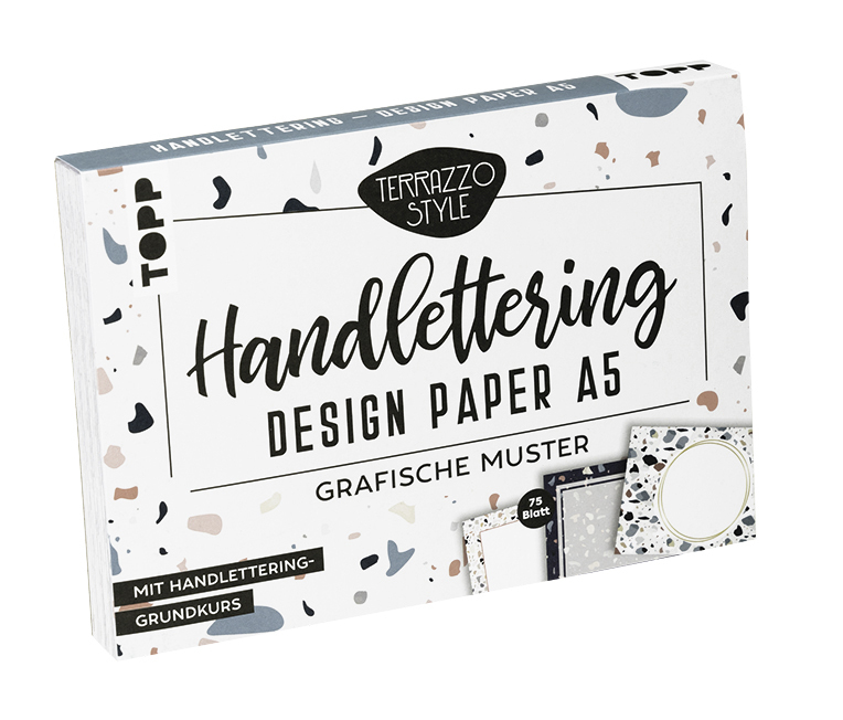 Handlettering Design Paper Block Terrazzo A5 main product photo