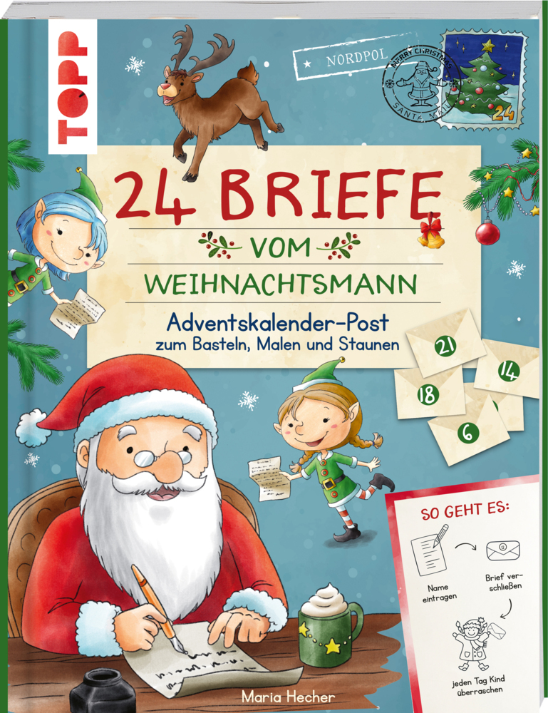 24 Briefe vom Weihnachtsmann. Adventskalender-Post zum Basteln, Malen und Staunen main product photo