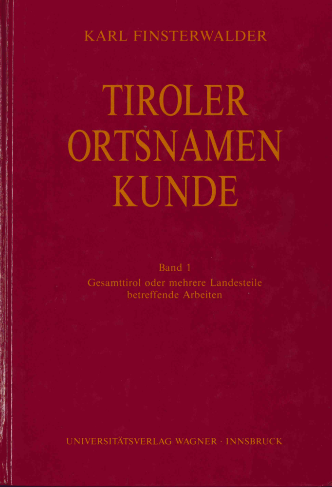 Tiroler Ortsnamenkunde Band 1 main product photo