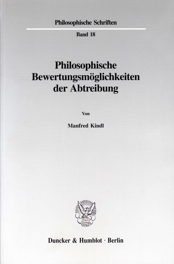 Philosophische Bewertungsmöglichkeiten der Abtreibung. main product photo