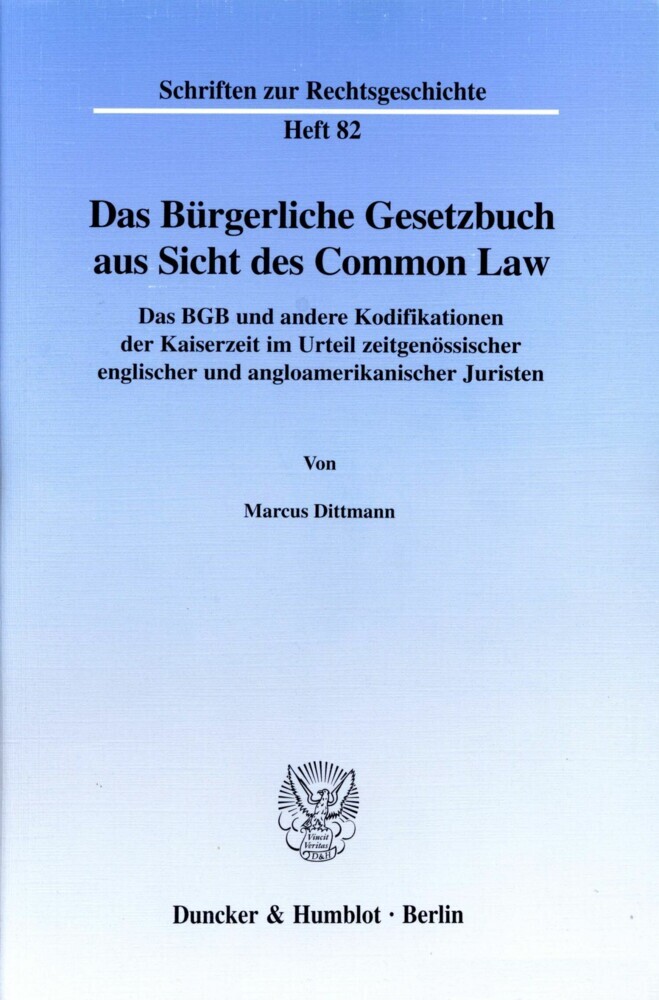 Das Bürgerliche Gesetzbuch aus Sicht des Common Law. main product photo