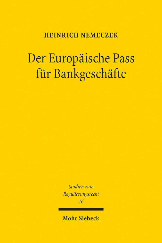 Der Europäische Pass für Bankgeschäfte main product photo