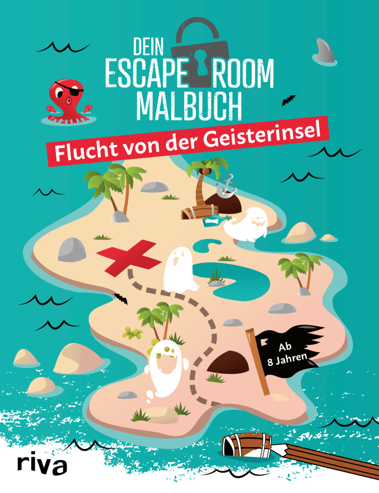Dein Escape-Room-Malbuch - Flucht von der Geisterinsel main product photo