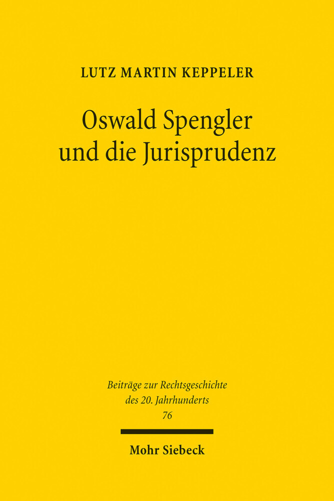 Oswald Spengler und die Jurisprudenz main product photo