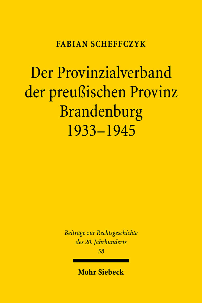 Der Provinzialverband der preußischen Provinz Brandenburg 1933-1945 main product photo