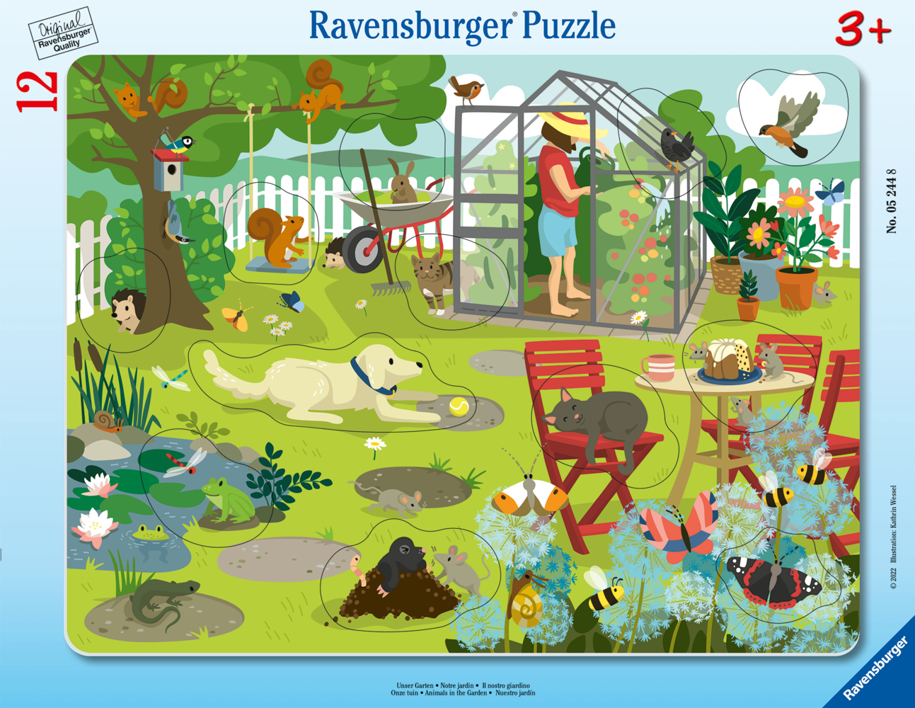 Ravensburger Kinderpuzzle - Unser Garten - 8-17 Teile Rahmenpuzzle für Kinder ab 3 Jahren main product photo