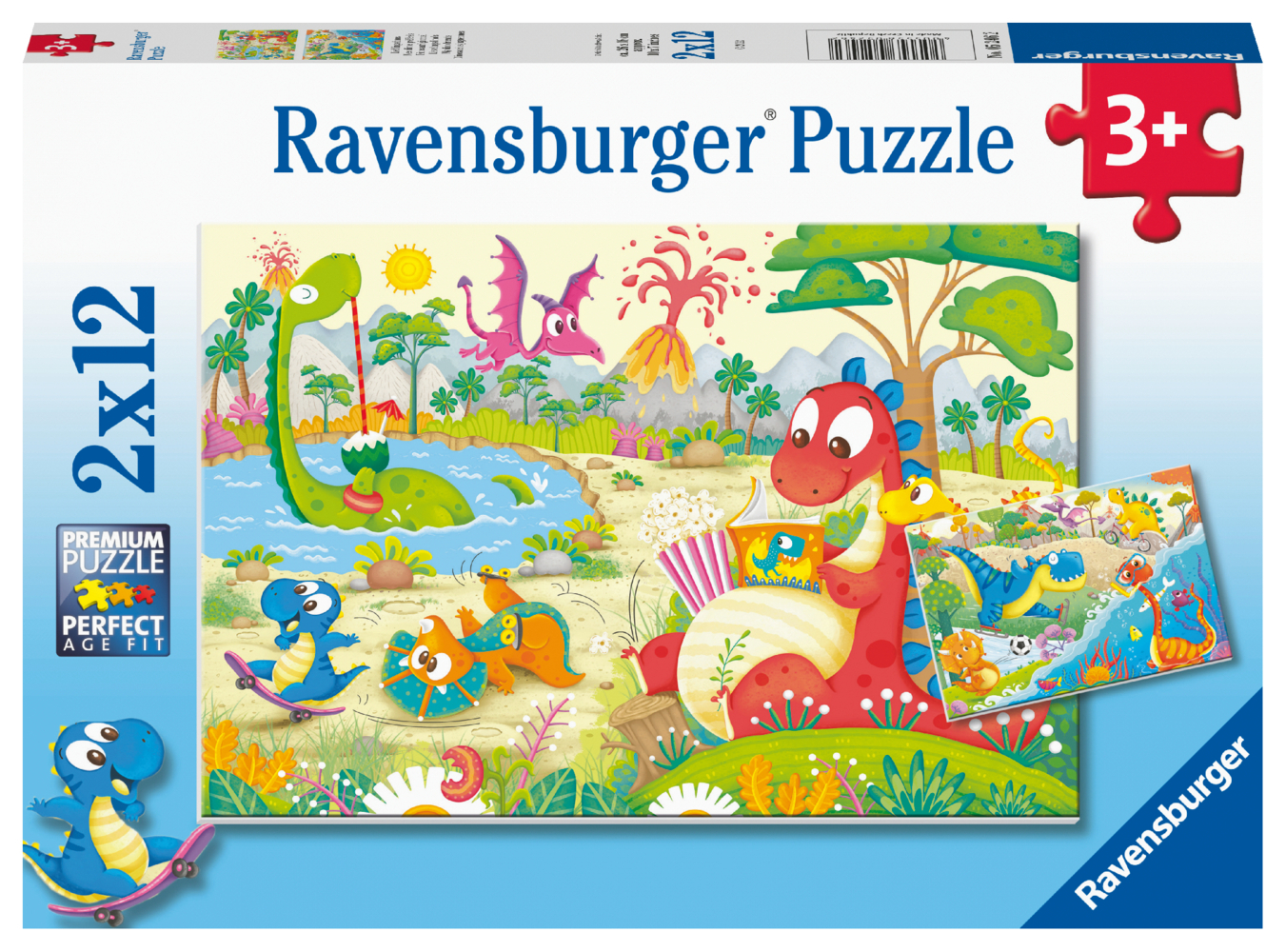 Ravensburger Kinderpuzzle - Lieblingsdinos- 2x12 Teile Puzzle für Kinder ab 3 Jahren main product photo