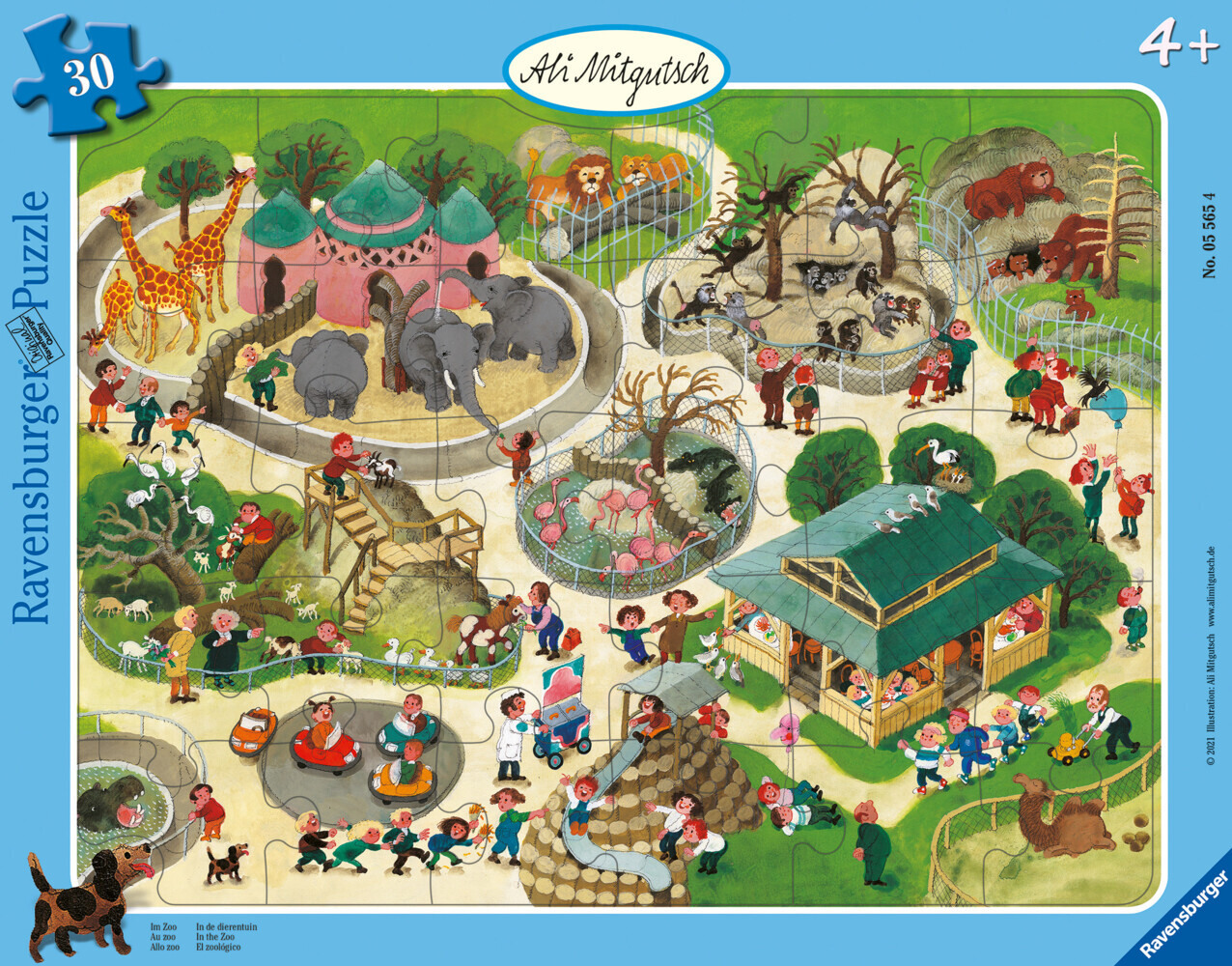 Ravensburger Kinderpuzzle - Ali Mitgutsch: Im Zoo - 30-48 Teile Rahmenpuzzle für Kinder ab 4 Jahren main product photo