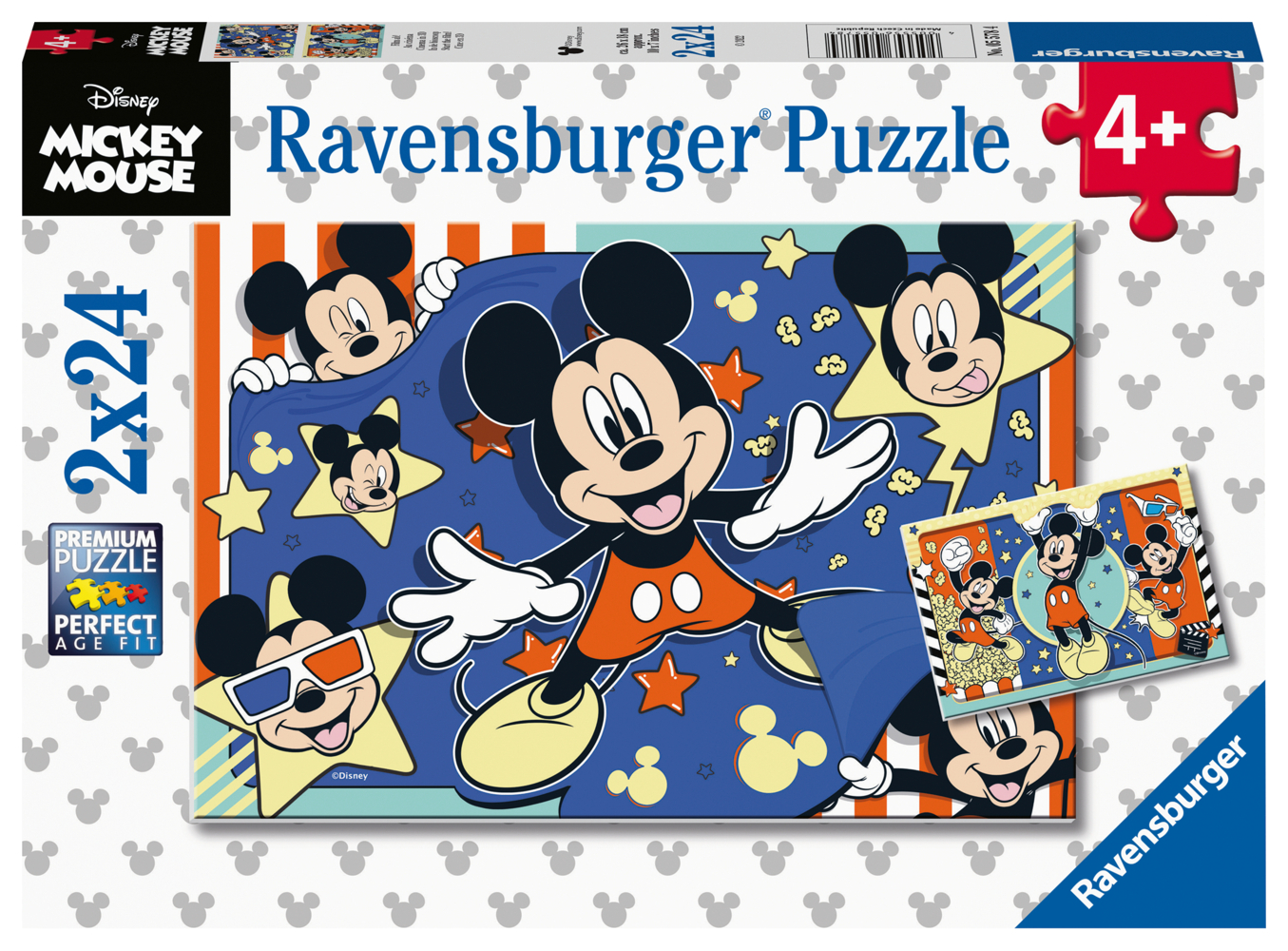 Ravensburger Kinderpuzzle 05578 - Film ab! - 2x24 Teile Disney Puzzle für Kinder ab 4 Jahren main product photo