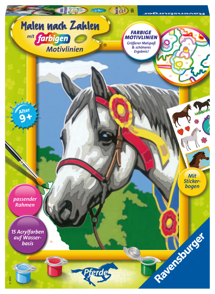 Ravensburger Malen nach Zahlen 20063 - Stolzes Turnierpferd - Kinder ab 9 Jahren main product photo