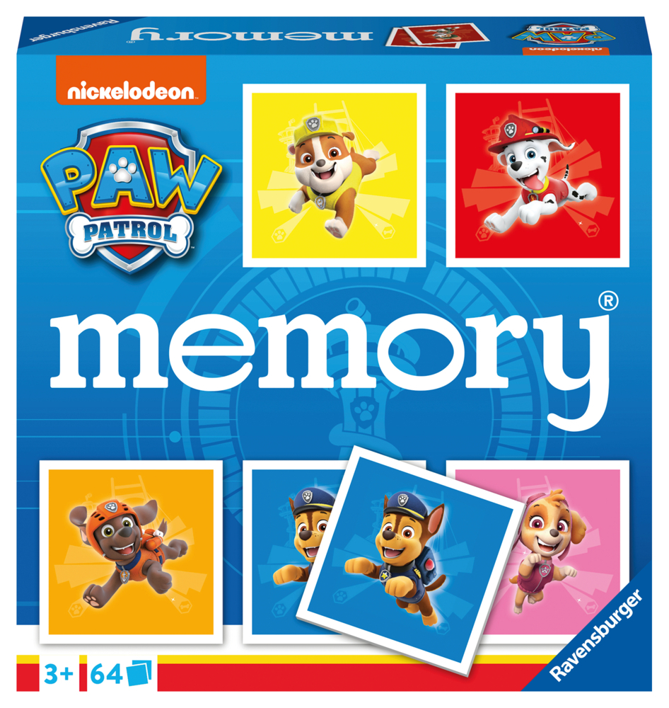 Ravensburger - 20887 - Paw Patrol memory®, der Spieleklassiker für alle Fans der TV-Serie Paw Patrol, Merkspiel für 2-8 Spieler ab 3 Jahren main product photo