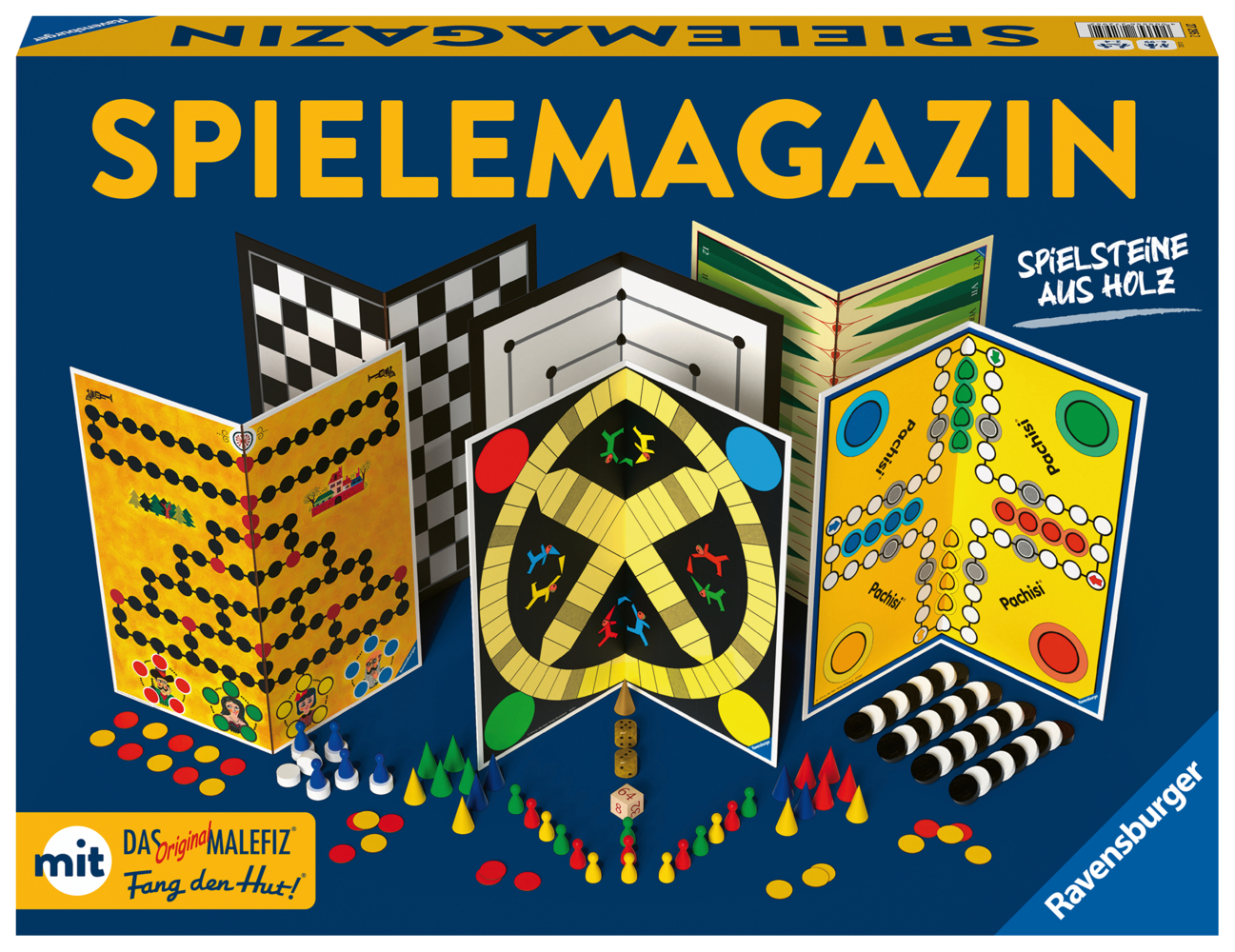 Ravensburger 27295 - Spiele Magazin, Spielesammlung mit vielen Möglichkeiten für 2-4 Spieler, Gesellschaftsspiel ab 6 Jahren, die besten Familienspiele main product photo
