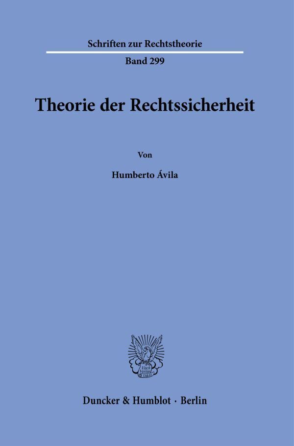 Theorie der Rechtssicherheit. main product photo