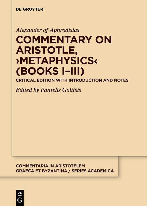 Commentary on Aristotle, ?Metaphysics? (Books I-III) main product photo